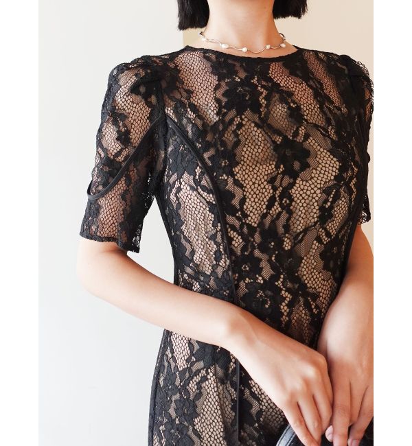 LAGUNAMOON「LADYレースティアードワンピース」|ドレス|