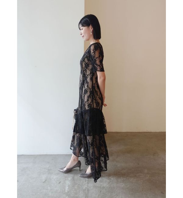 LAGUNAMOON「LADYレースティアードワンピース」|ドレス|