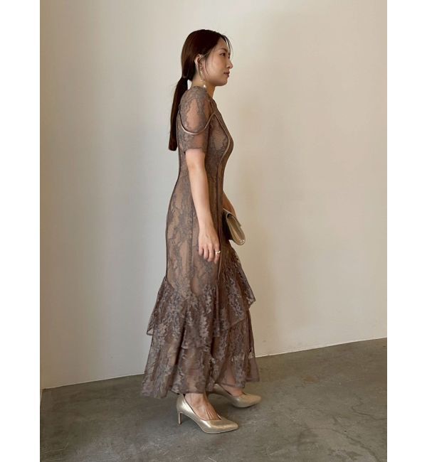 LAGUNAMOON「LADYレースティアードワンピース」|ドレス|