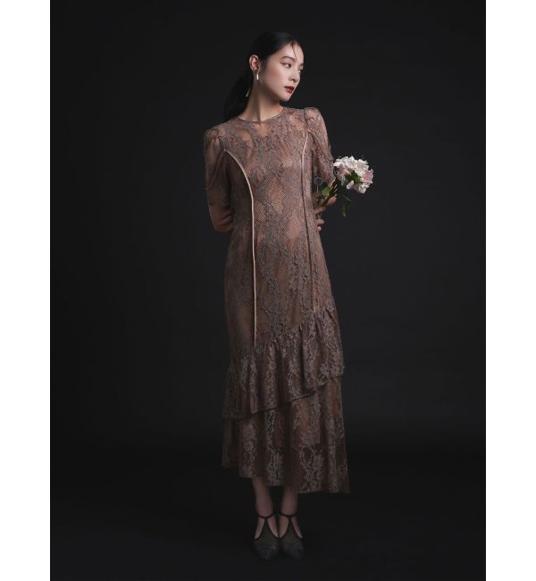 LAGUNAMOON「LADYレースティアードワンピース」|ドレス|