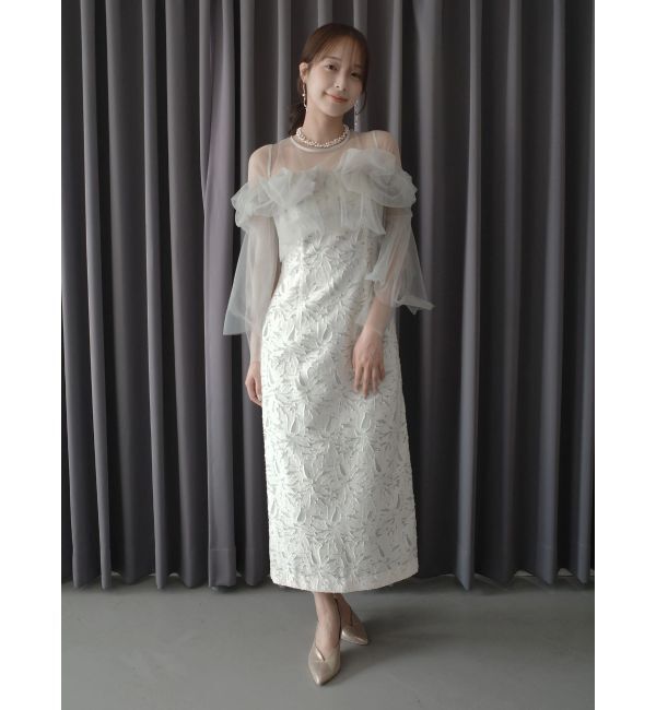 LAGUNAMOON「LADYボリュームチュールジャガードドレス」|ドレス|