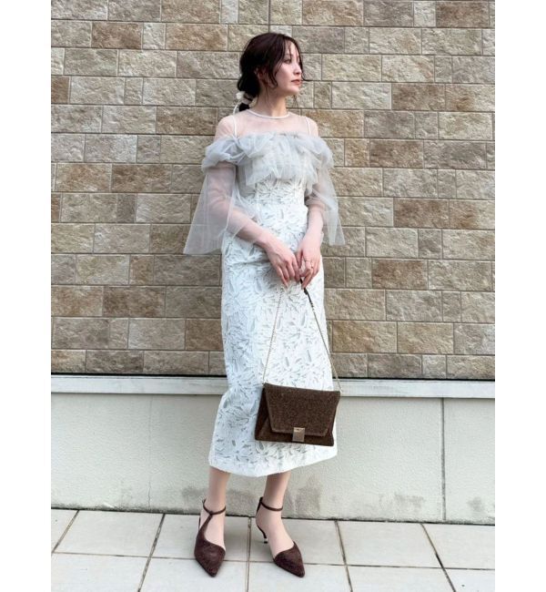 LAGUNAMOON「LADYボリュームチュールジャガードドレス」|ドレス|