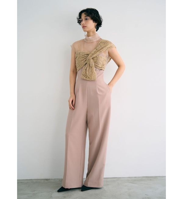 LAGUNAMOON「LADYエンブロイダリーツイストパンツドレス」|ドレス|