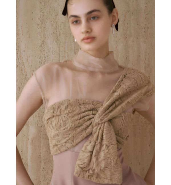 LAGUNAMOON「LADYエンブロイダリーツイストパンツドレス」|ドレス|