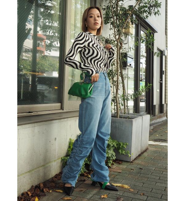 EVRIS「ウェーブパターンカットアウトトップス」|Tシャツ・カットソー|