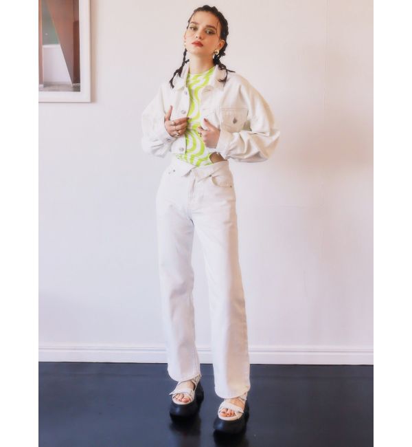 EVRIS「ウェーブパターンカットアウトトップス」|Tシャツ・カットソー|