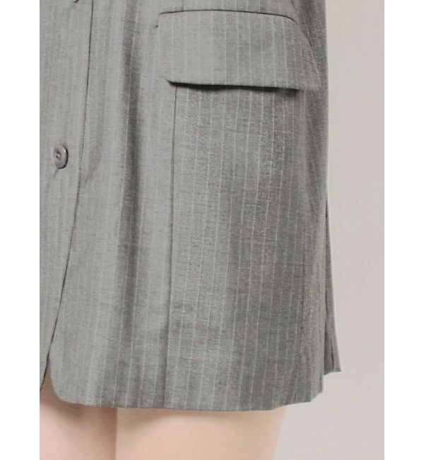 EVRIS「ストライプジャケットミニジャンスカ」|ワンピース|