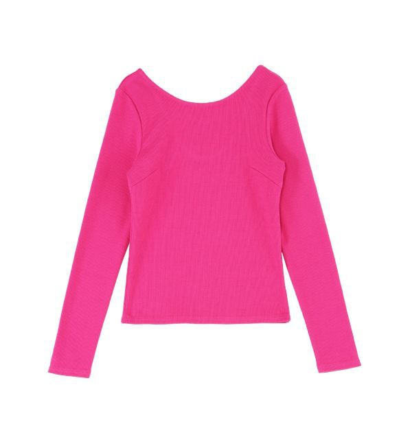 EVRIS「【WEB限定】バックオープンリブトップス」|Tシャツ・カットソー|