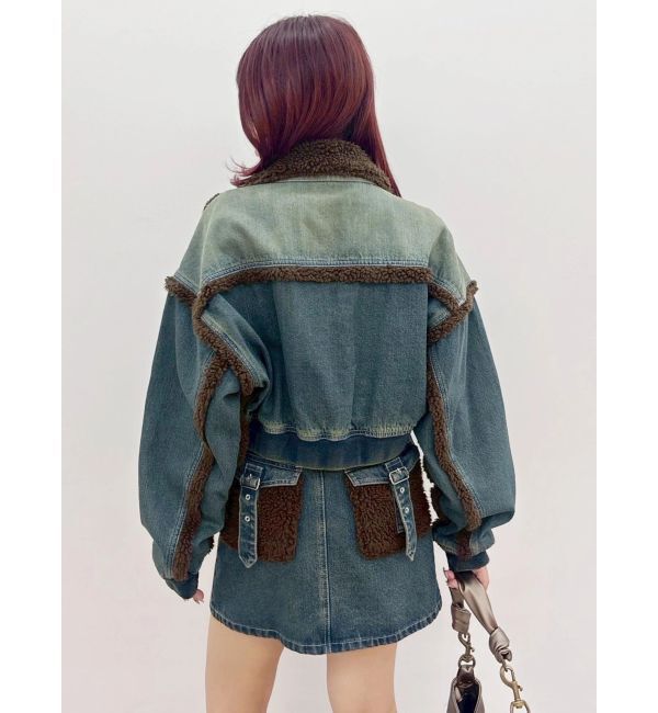 EVRIS「デニムボアミニスカート【セットアップ着用可能】」|スカート|