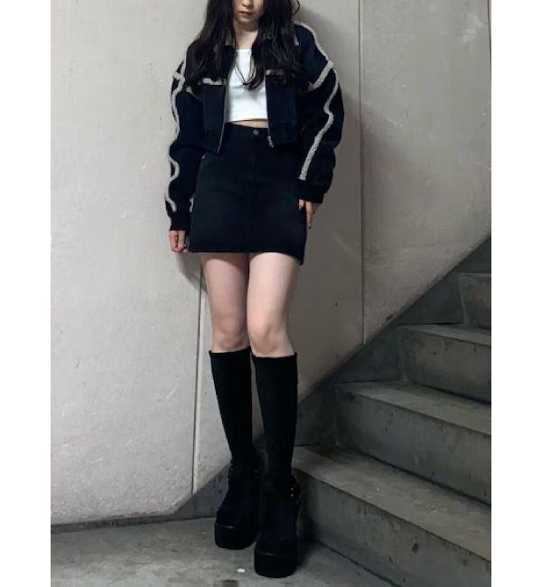 EVRIS「デニムボアミニスカート【セットアップ着用可能】」|スカート|