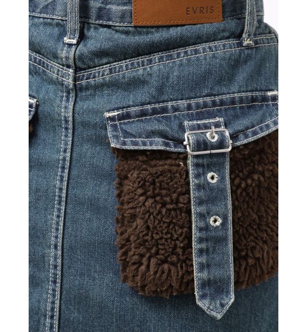EVRIS「デニムボアミニスカート【セットアップ着用可能】」|スカート|