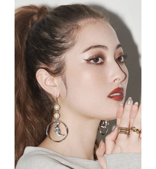 EVRIS「CIRCLE SUNNY MOTIFピアス」|ピアス|シルバー