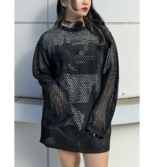 jouetie「スターモチーフメッシュニット」|ニット・セーター|