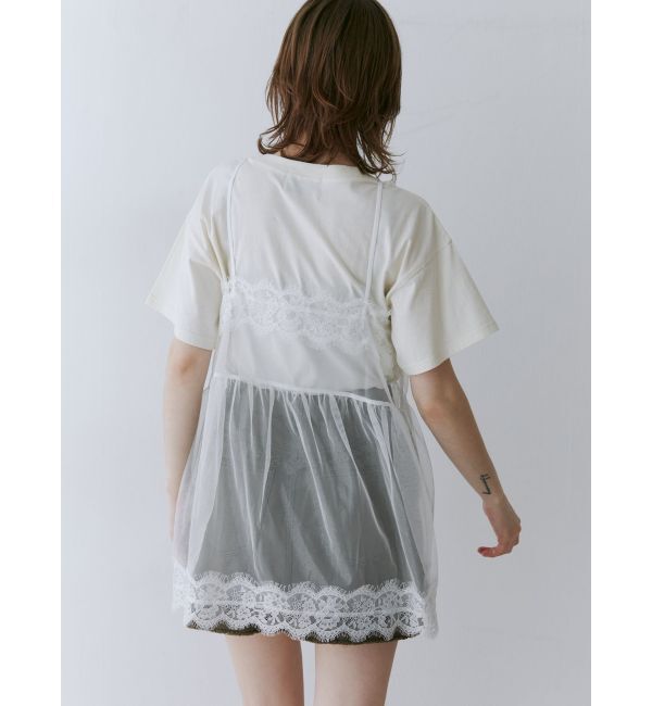 jouetie「ランジェリーレイヤードチュニックTシャツ」|Tシャツ・カットソー|