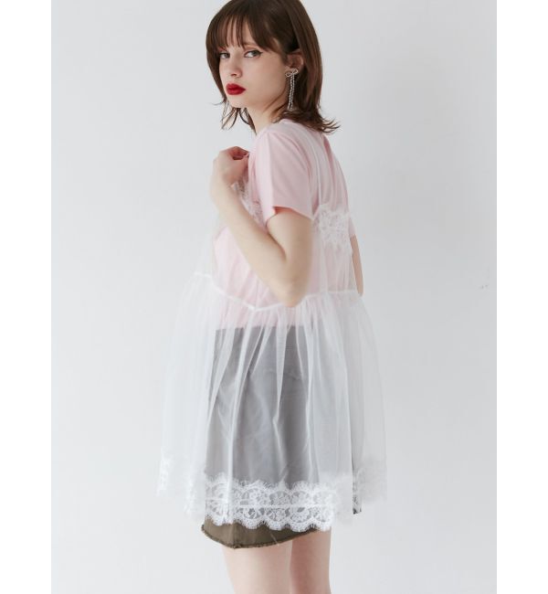 jouetie「ランジェリーレイヤードチュニックTシャツ」|Tシャツ・カットソー|