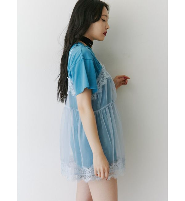 jouetie「ランジェリーレイヤードチュニックTシャツ」|Tシャツ・カットソー|