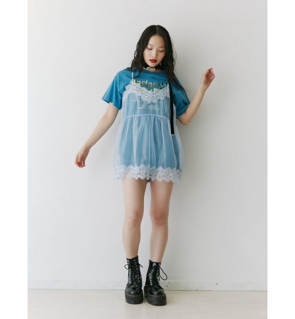 jouetie「ランジェリーレイヤードチュニックTシャツ」|Tシャツ・カットソー|