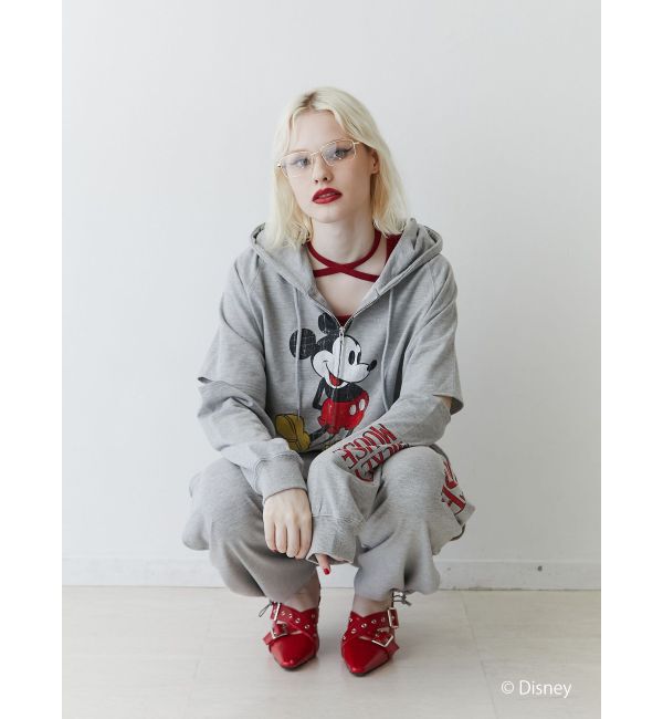 jouetie「【ミッキー＆ミニー】ダブルZIPスリットフーディ【セットアップ対応】」|パーカー|