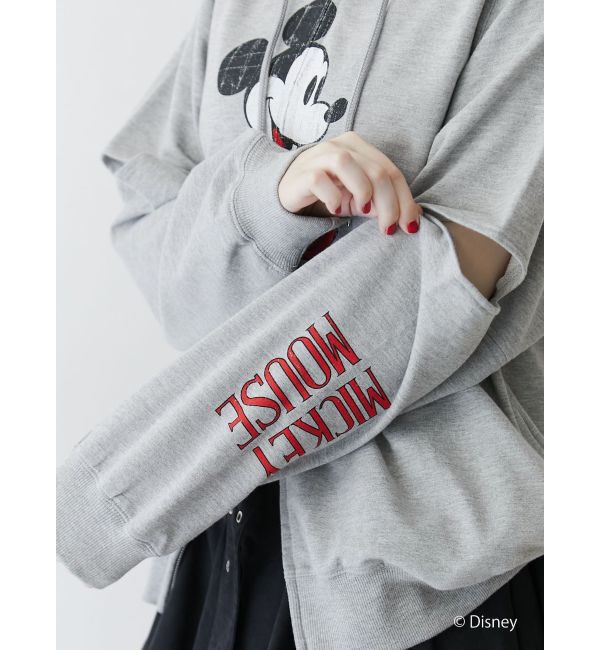jouetie「【ミッキー＆ミニー】ダブルZIPスリットフーディ【セットアップ対応】」|パーカー|