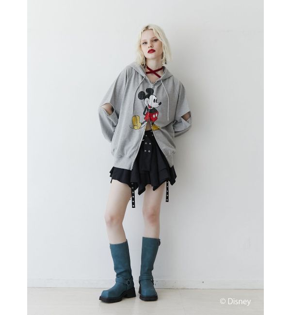 jouetie「【ミッキー＆ミニー】ダブルZIPスリットフーディ【セットアップ対応】」|パーカー|