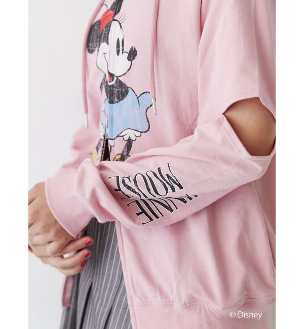 jouetie「【ミッキー＆ミニー】ダブルZIPスリットフーディ【セットアップ対応】」|パーカー|