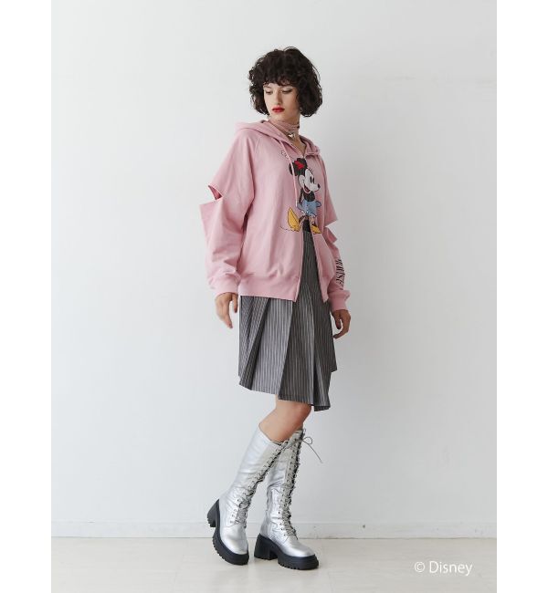 jouetie「【ミッキー＆ミニー】ダブルZIPスリットフーディ【セットアップ対応】」|パーカー|