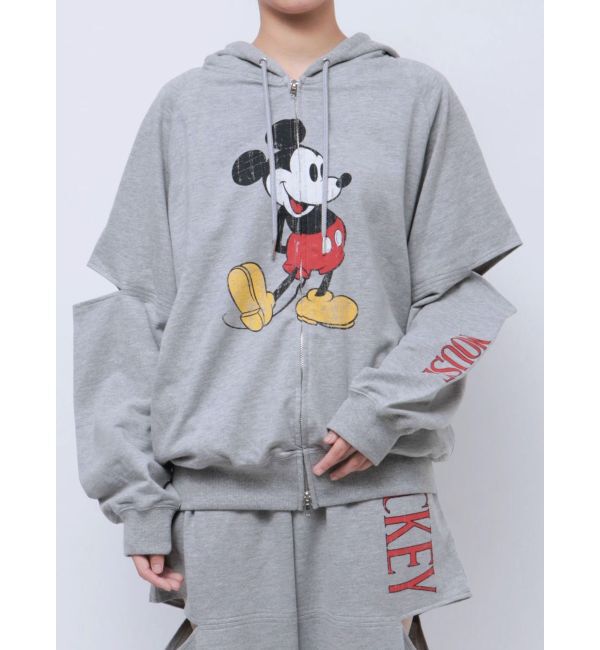 jouetie「【ミッキー＆ミニー】ダブルZIPスリットフーディ【セットアップ対応】」|パーカー|