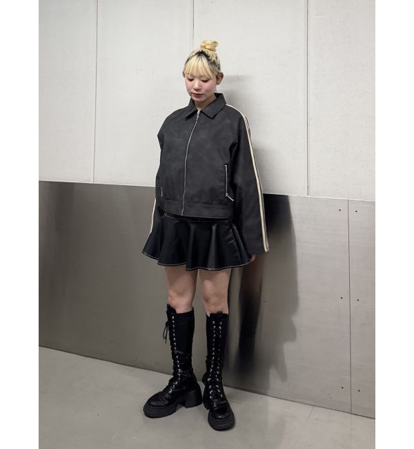 jouetie「フェイクレザーバイカーブルゾン【セットアップ対応】」|ブルゾン・スタジャン|