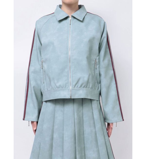 jouetie「フェイクレザーバイカーブルゾン【セットアップ対応】」|ブルゾン・スタジャン|