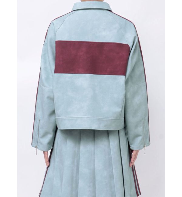 jouetie「フェイクレザーバイカーブルゾン【セットアップ対応】」|ブルゾン・スタジャン|