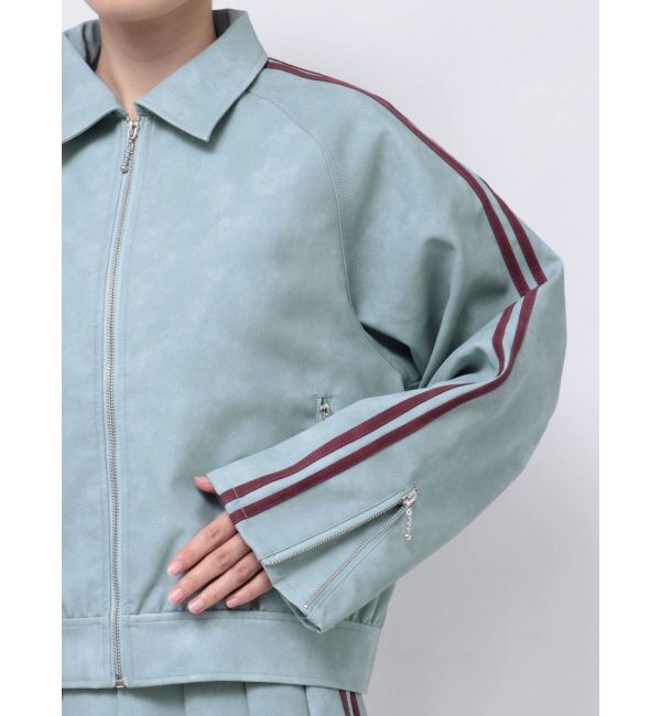 jouetie「フェイクレザーバイカーブルゾン【セットアップ対応】」|ブルゾン・スタジャン|