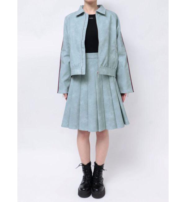 jouetie「フェイクレザーバイカーブルゾン【セットアップ対応】」|ブルゾン・スタジャン|