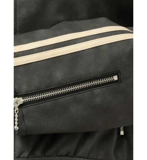 jouetie「フェイクレザーバイカーブルゾン【セットアップ対応】」|ブルゾン・スタジャン|