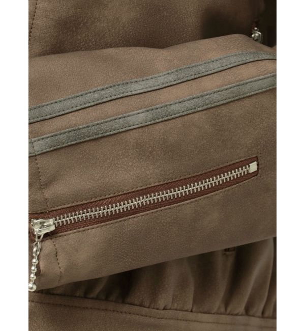 jouetie「フェイクレザーバイカーブルゾン【セットアップ対応】」|ブルゾン・スタジャン|