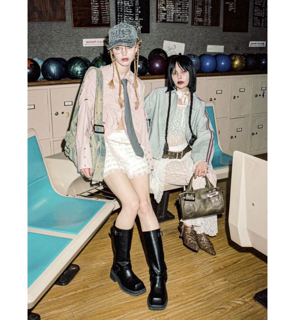 jouetie「フェイクレザーバイカーブルゾン【セットアップ対応】」|ブルゾン・スタジャン|