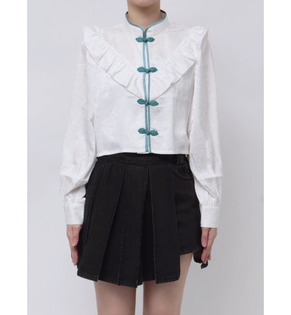 jouetie「ショートチャイナシャツ」|シャツ・ブラウス|
