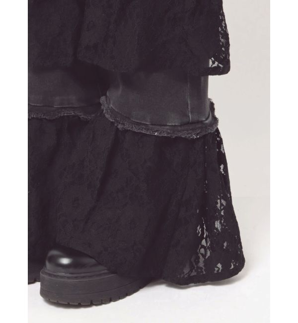 jouetie「レースフリルフレアデニム」|デニム|