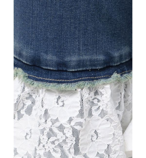 jouetie「レースフリルフレアデニム」|デニム|