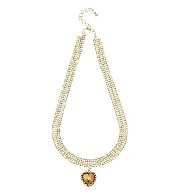 jouetie「メタルチェーンハートチョーカー」|ネックレス|ゴールド