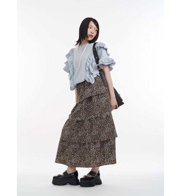 jouetie「フリルドッキングルーズTシャツ」|Tシャツ・カットソー|