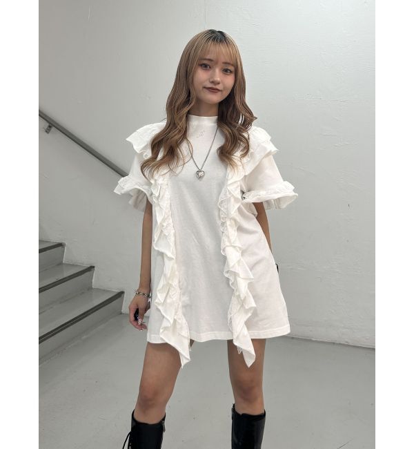 jouetie「フリルドッキングルーズTシャツ」|Tシャツ・カットソー|