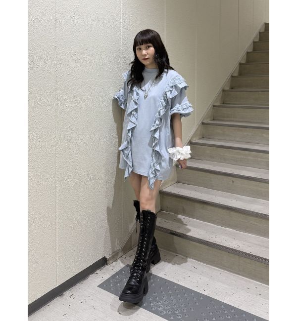 jouetie「フリルドッキングルーズTシャツ」|Tシャツ・カットソー|