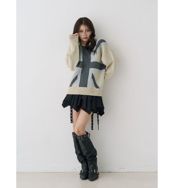 jouetie「アシメヘムベルテッドミニスカート」|スカート|