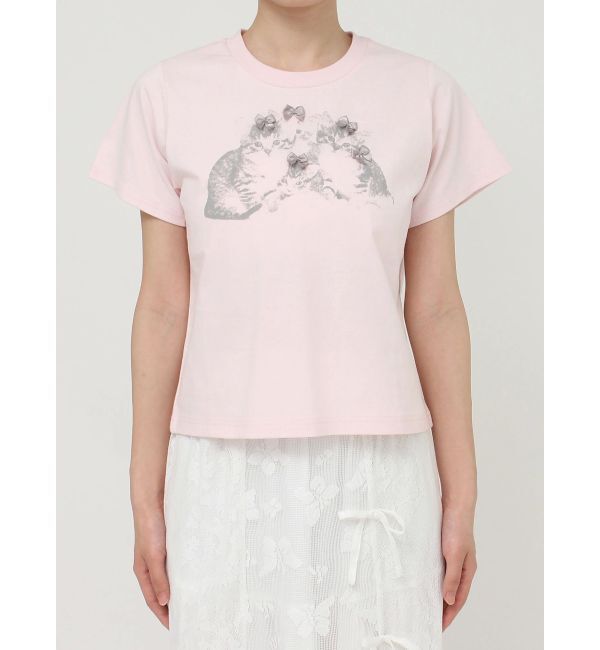 merry jenny「CAT ribbon Tee」|Tシャツ・カットソー|