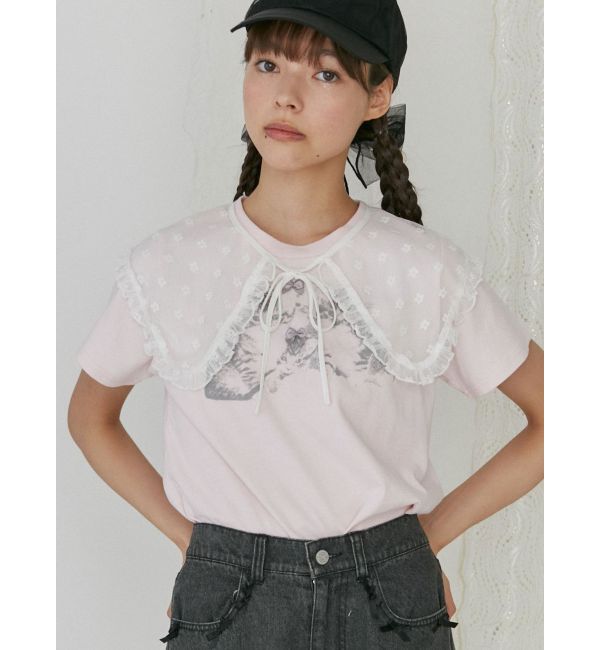 merry jenny「CAT ribbon Tee」|Tシャツ・カットソー|
