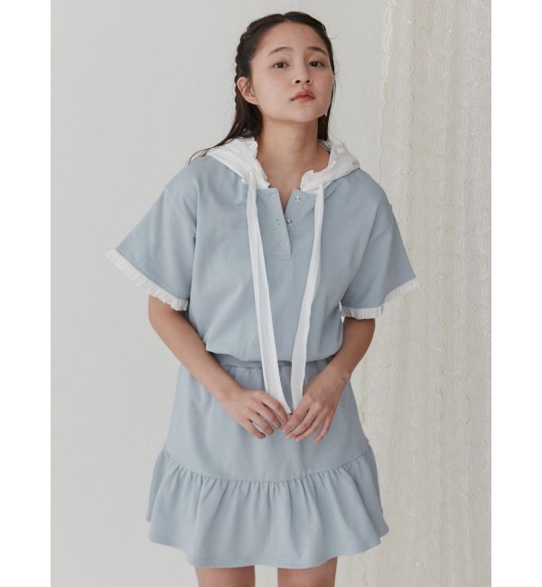 merry jenny「リボンフードミニワンピース」|ワンピース|