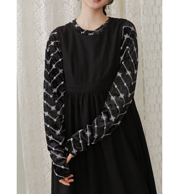 merry jenny「petit flower embroidery tops」|Tシャツ・カットソー|