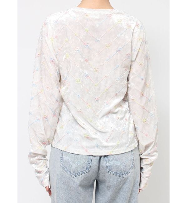 merry jenny「petit flower embroidery tops」|Tシャツ・カットソー|