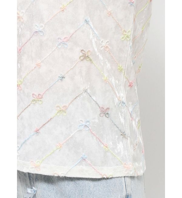 merry jenny「petit flower embroidery tops」|Tシャツ・カットソー|