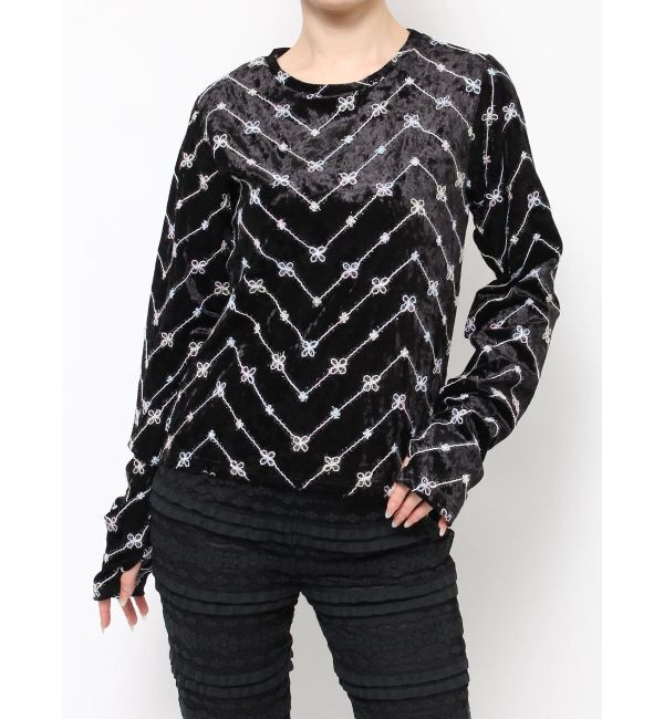 merry jenny「petit flower embroidery tops」|Tシャツ・カットソー|